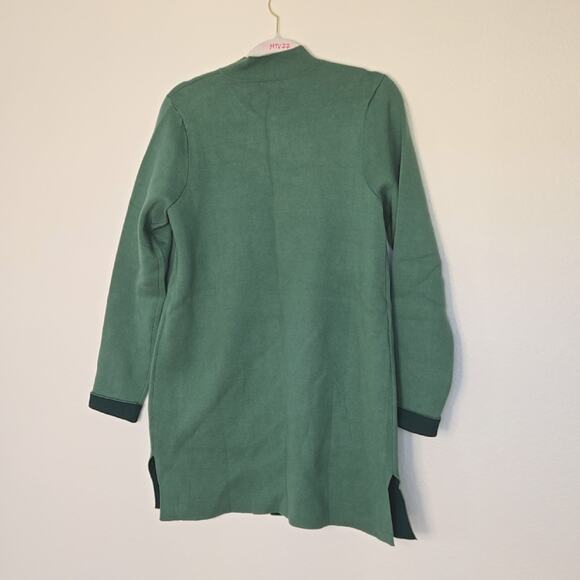green open front sweater rn#97641 size M - Picture 3 of 4